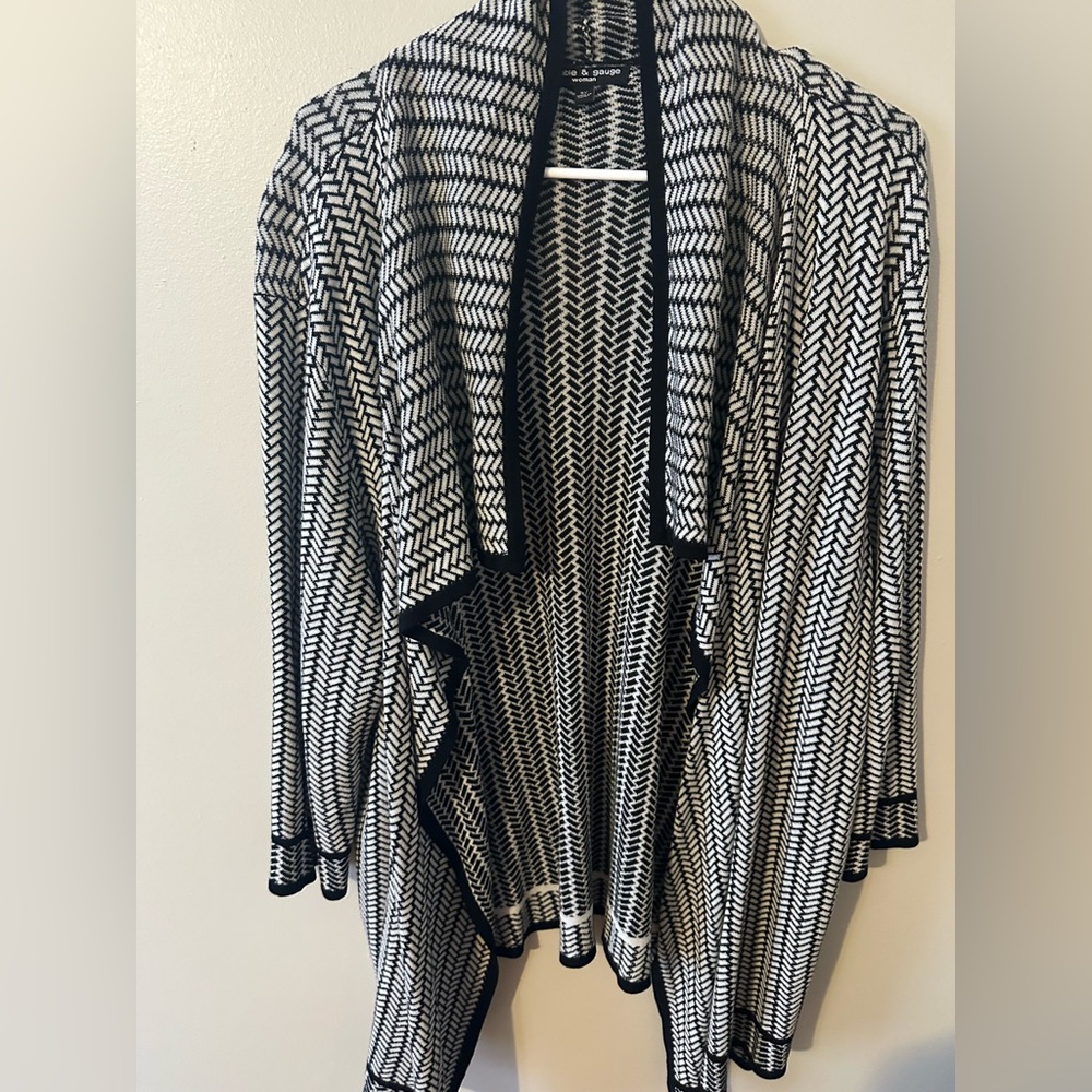 Black and white cardigan